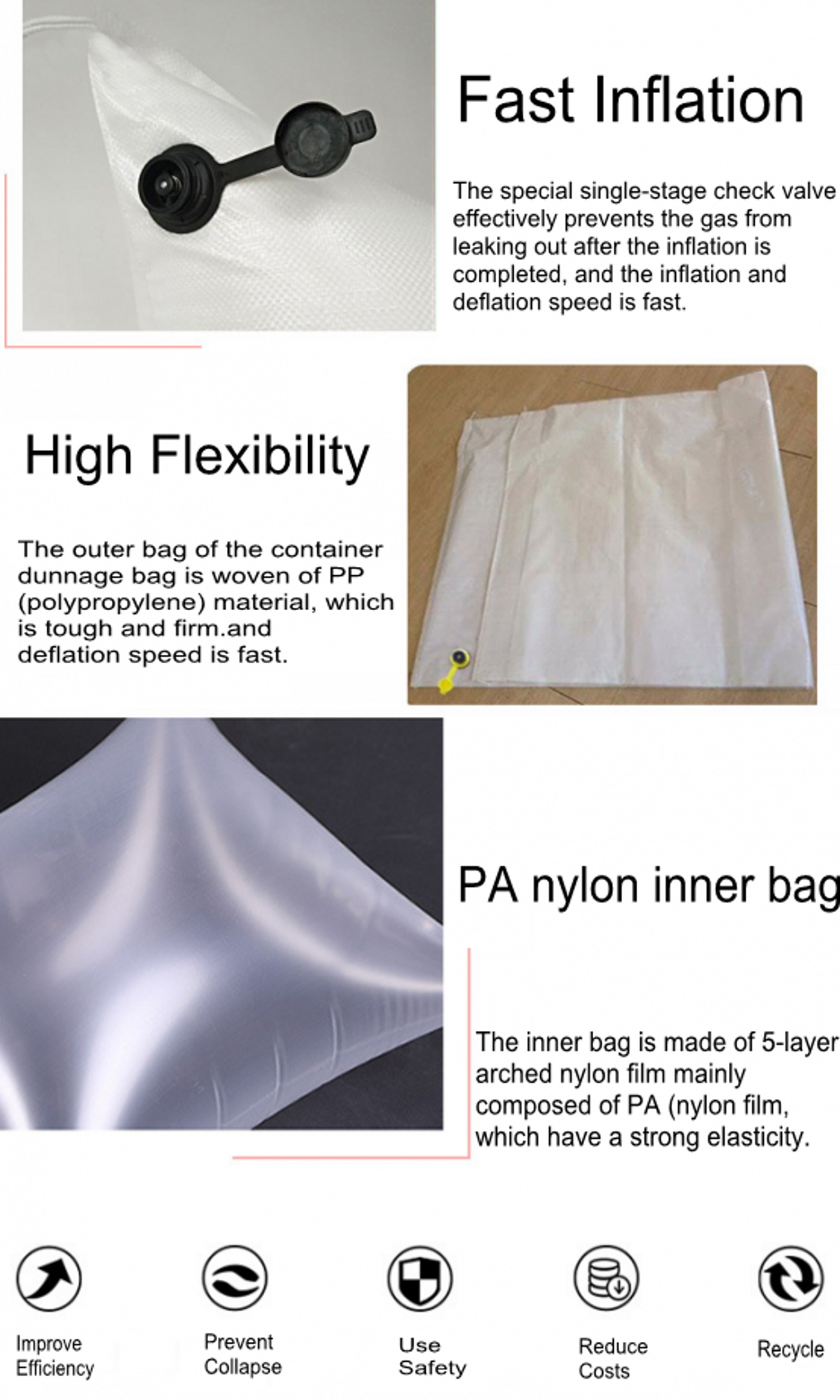 poly woven dunnage bag character